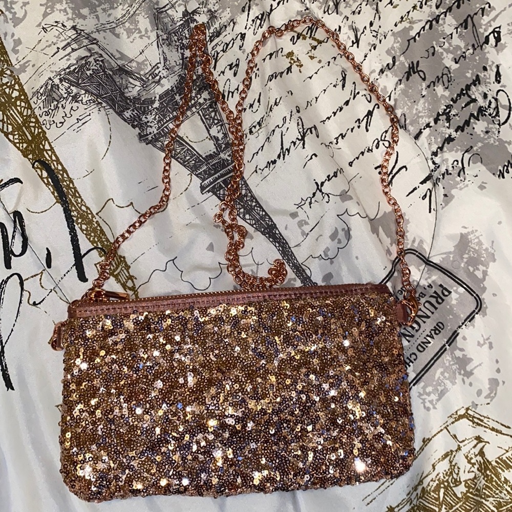 Rose Gold Sparkly GLITTERY Bag!